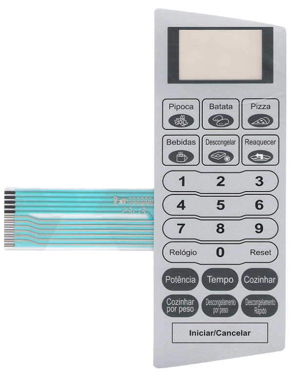 Membrana Teclado para Micro-ondas Compatível com Home Leader 17PX05 / 17PX03
