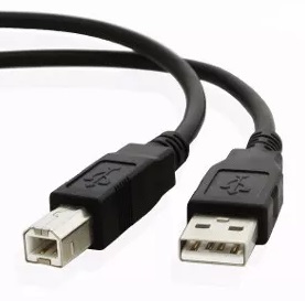 Cabo Impressora USB A + USB B 2.0 Universal Hp Epson Canon Elgin 1,80m
