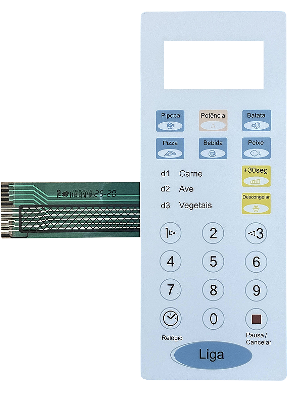 Membrana Teclado para Micro-ondas Compatível com Home Leader 20PX60 / XB 2320T