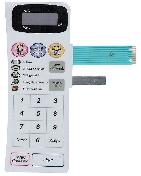 Membrana Teclado para Micro-ondas Compatível com Panasonic NN4558