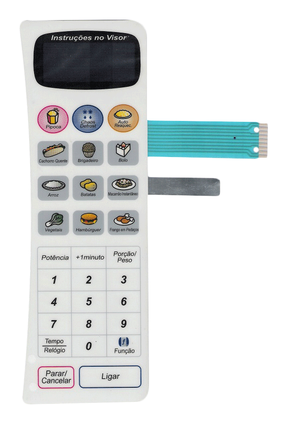 Membrana Teclado para Micro-ondas Compatível com Panasonic NN 5658 B Jr. Plus