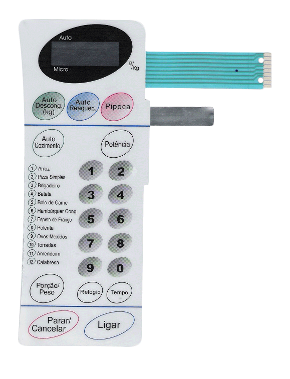 Membrana Teclado para Micro-ondas Compatível com Panasonic NN 6557