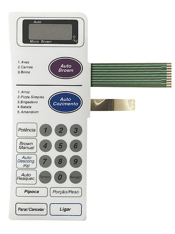 Membrana Teclado para Micro-ondas Compatível com Panasonic NN 6956