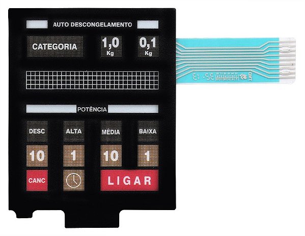 Membrana Teclado para Micro-ondas Compatível com Panasonic NN 7777 / 000093