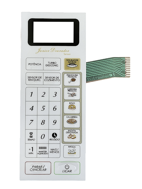 Membrana Teclado para Micro-ondas Compatível com Panasonic NN-G 54 Relevo
