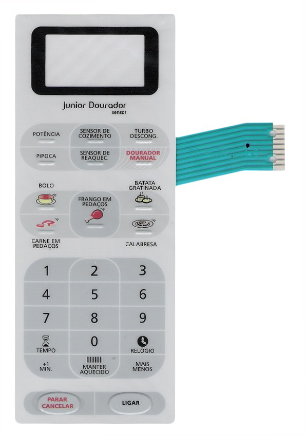 Membrana Teclado para Micro-ondas Compatível com Panasonic NN-G 55 Relevo