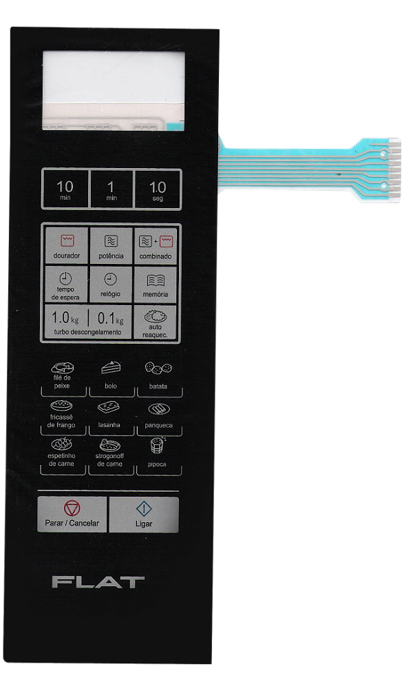 Membrana Teclado para Micro-ondas Compatível com Panasonic NN-GF 580MRU