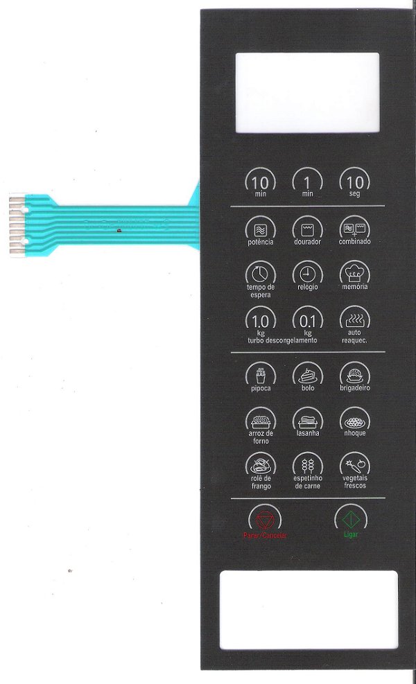 Membrana Teclado para Micro-ondas Compatível com Panasonic NN-GF 589