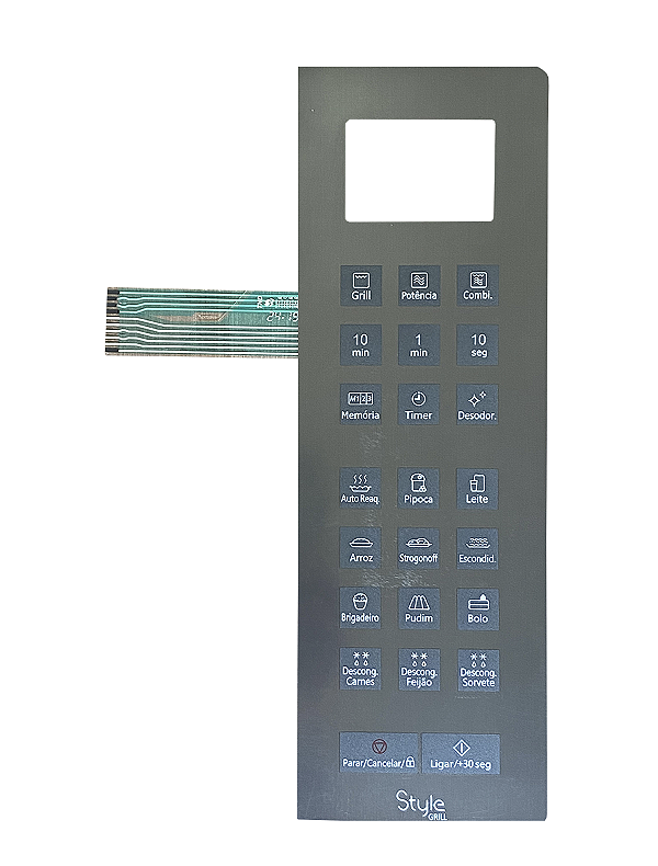 Membrana Teclado para Micro-ondas Compatível com Panasonic NN-GT 684S Espelhada