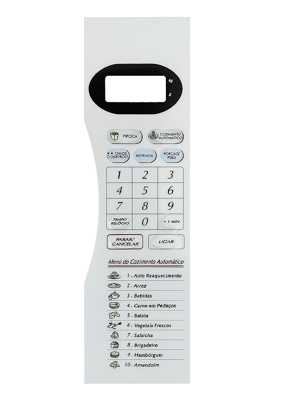 Membrana Teclado para Micro-ondas Compatível com Panasonic NN-S 42 Relevo