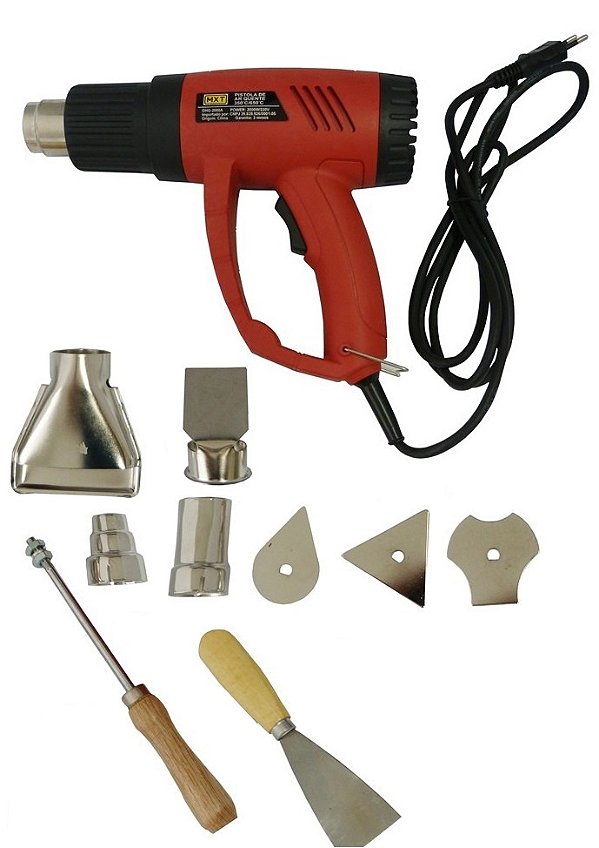 Soprador Térmico Pistola de Ar Quente 1800w com Maleta e Acessórios 220v
