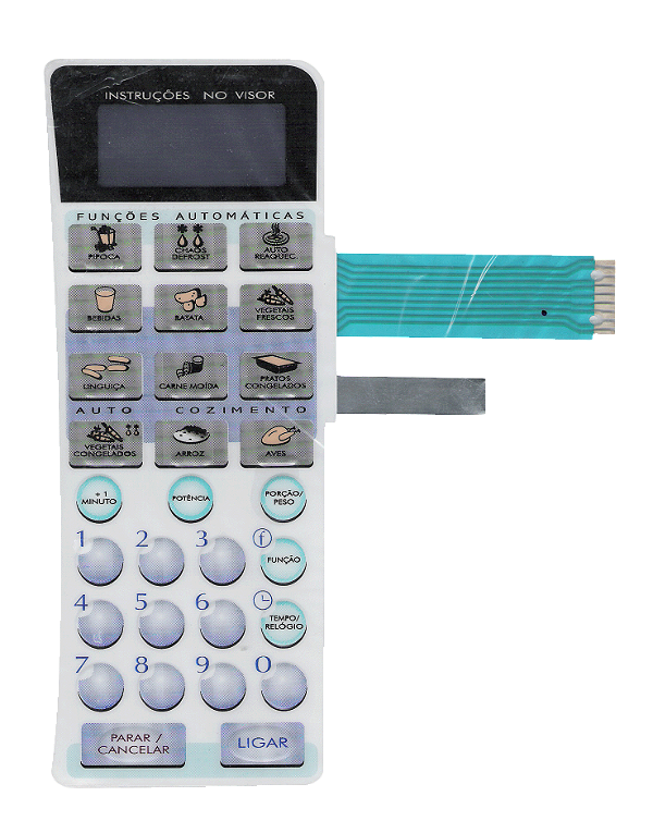 Membrana Teclado para Micro-ondas Compatível com Panasonic NN-S 60 Relevo