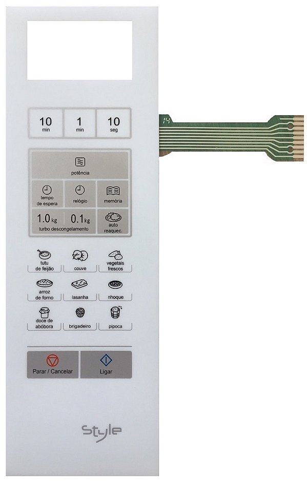 Membrana Teclado para Micro-ondas Compatível com Panasonic NN-SF 560