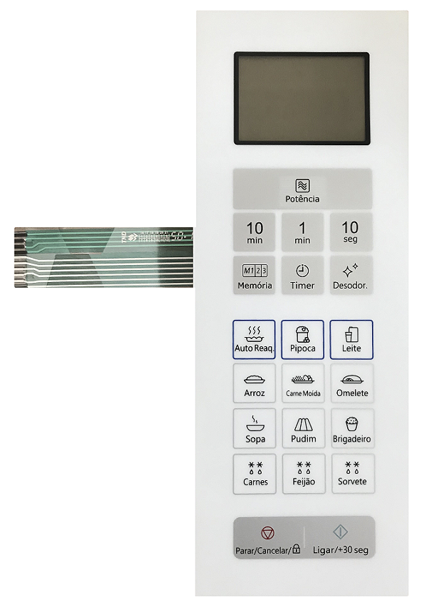 Membrana Teclado para Micro-ondas Compatível com Panasonic NN-ST 35HWRU