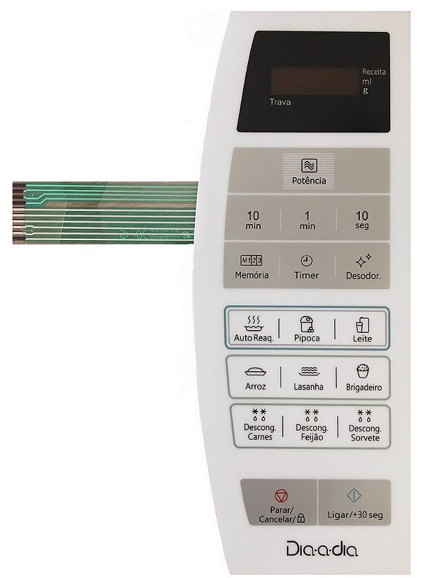 Membrana Teclado para Micro-ondas Compatível com Panasonic NN-ST 254W