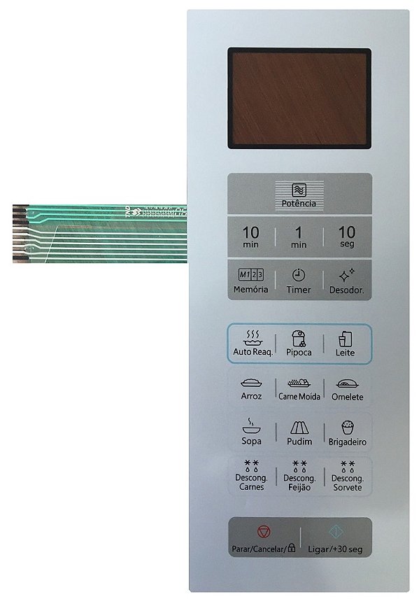 Membrana Teclado para Micro-ondas Compatível com Panasonic NN-ST 354W NN-ST 364W NN-ST375M