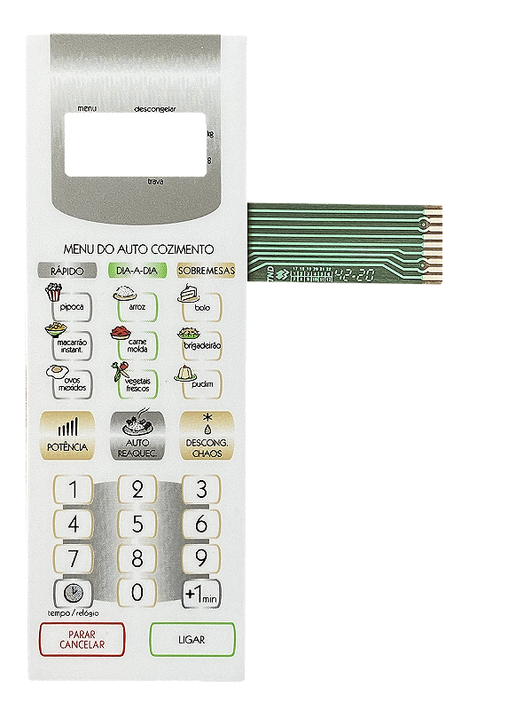 Membrana Teclado para Micro-ondas Compatível com Panasonic NN-ST 357