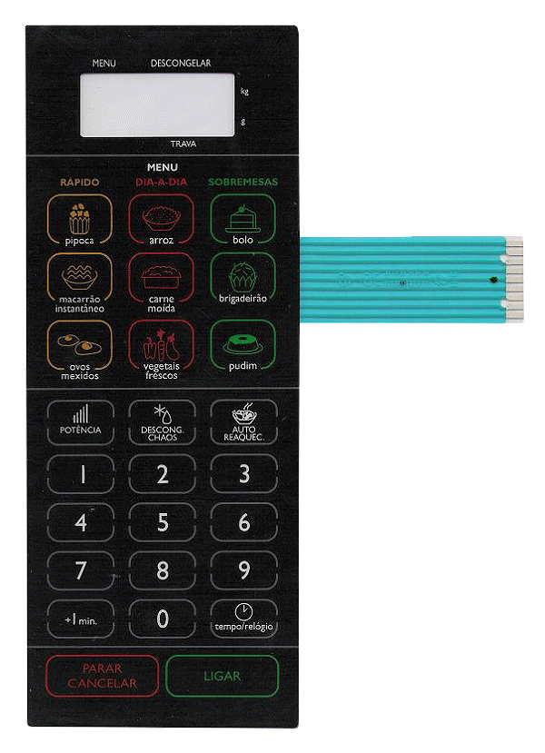 Membrana Teclado para Micro-ondas Compatível com Panasonic NN-ST 359