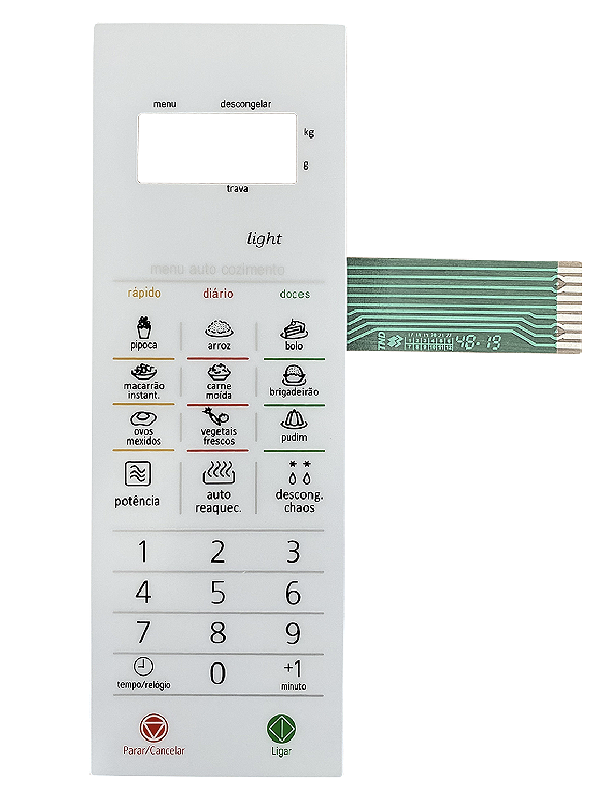 Membrana Teclado para Micro-ondas Compatível com Panasonic NN-ST 369