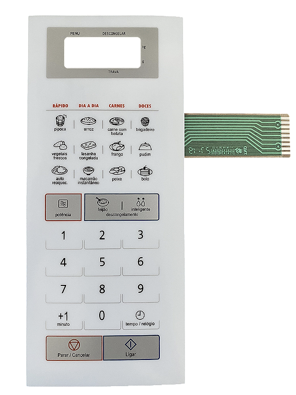 Membrana Teclado para Micro-ondas Compatível com Panasonic NN-ST 571