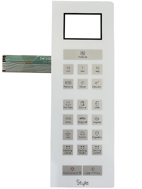 Membrana Teclado para Micro-ondas Compatível com Panasonic NN-ST 654W