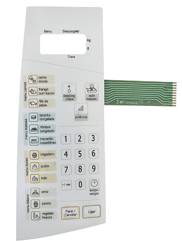 Membrana Teclado para Micro-ondas Compatível com Panasonic NN-ST 669