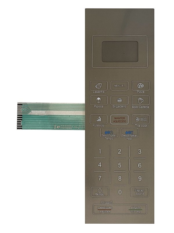 Membrana Teclado para Micro-ondas Compatível com Philco PMO 26ES Espelhada