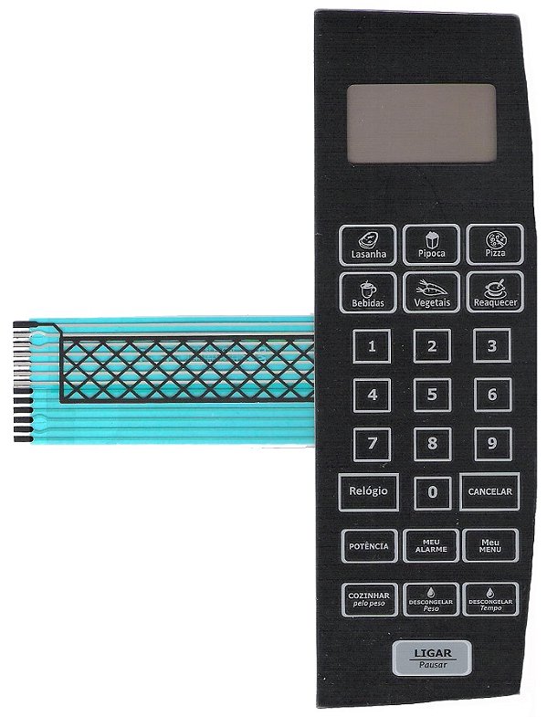 Membrana Teclado para Micro-ondas Compatível com Philco PME 22 Espelhada