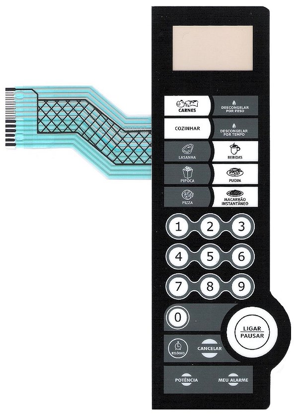 Membrana Teclado para Micro-ondas Compatível com Philco PME 28