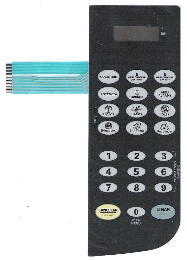 Membrana Teclado para Micro-ondas Compatível com Philco PME 32 / PM531 Espelhada