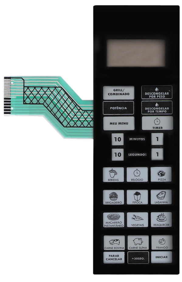 Membrana Teclado para Micro-ondas Compatível com Philco PMEG 35