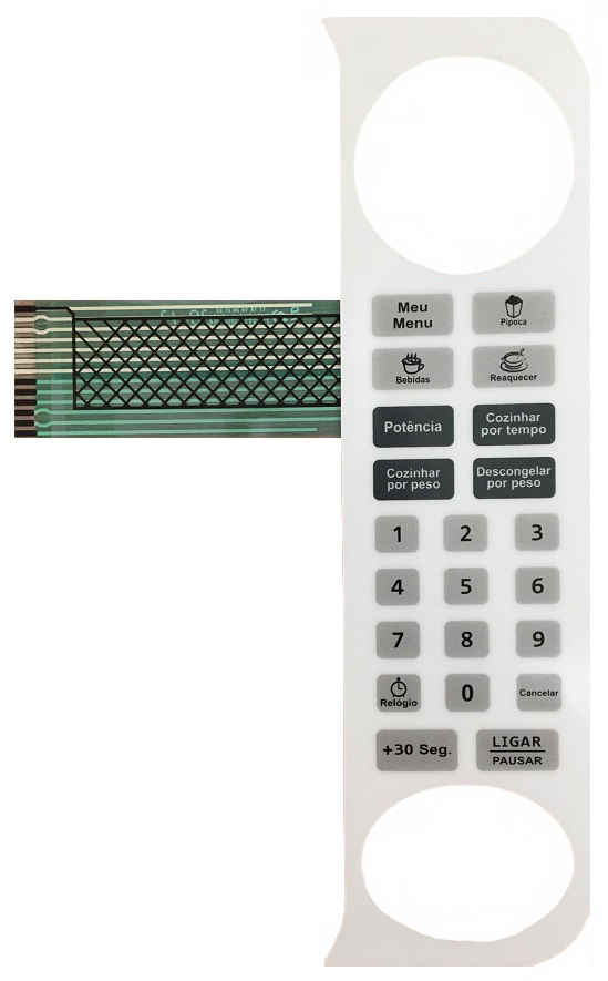 Membrana Teclado para Micro-ondas Compatível com Philco PMS 22