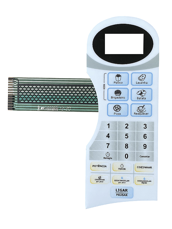 Membrana Teclado para Micro-ondas Compatível com Philco PMS 22N2