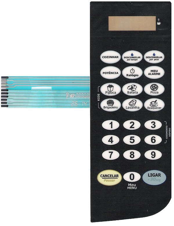 Membrana Teclado para Micro-ondas Compatível com Philco PMS 22N3 / PMS18 N3 / PMS 27