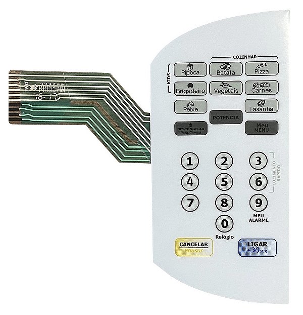 Membrana Teclado para Micro-ondas Compatível com Philco PMS 23
