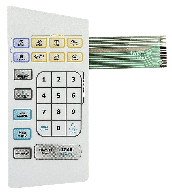 Membrana Teclado para Micro-ondas Compatível com Philco PMS 25