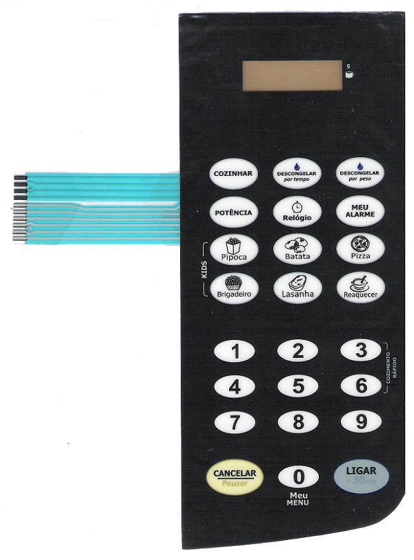 Membrana Teclado para Micro-ondas Compatível com Philco PMS 25N3