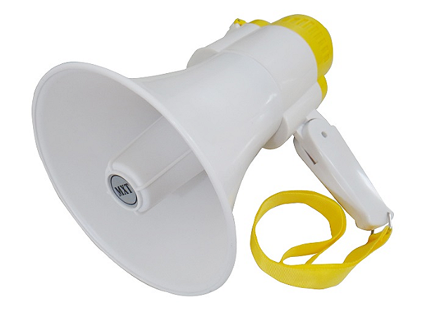 Megafone de Mão com Função Sirene, Memória, Música e Gravação 35w
