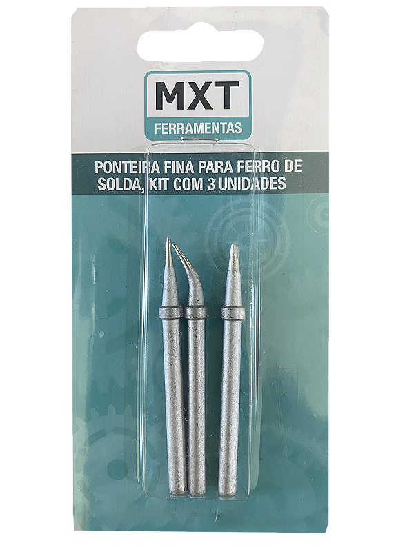 Ponteira Ponta Fina para Ferro de Solda Kit com 3 unidades