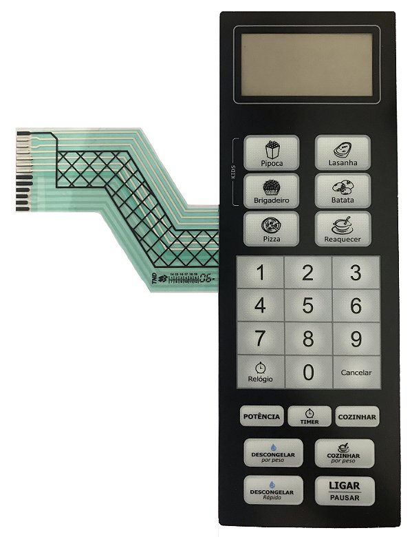 Membrana Teclado para Micro-ondas Compatível com Philco PMS 40