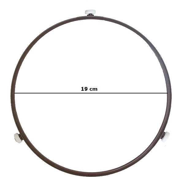 Rodizio Giratório para Prato de Micro-ondas Formato Redondo com diâmetro de 19cm