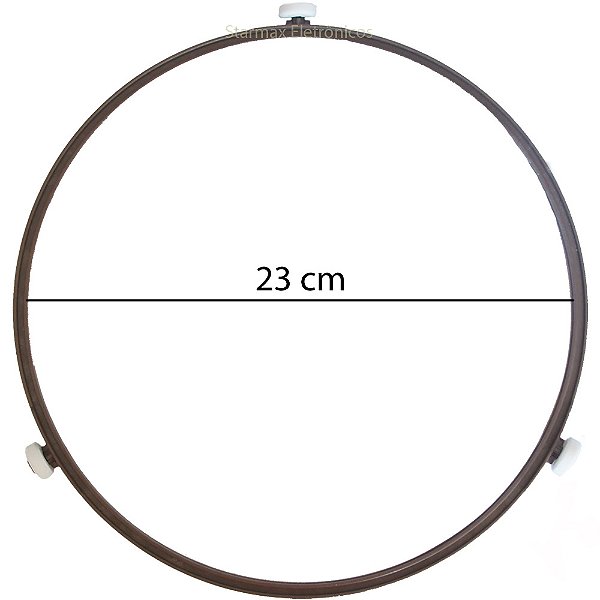 Rodizio Giratório para Prato de Micro-ondas Formato Redondo com diâmetro de 23cm