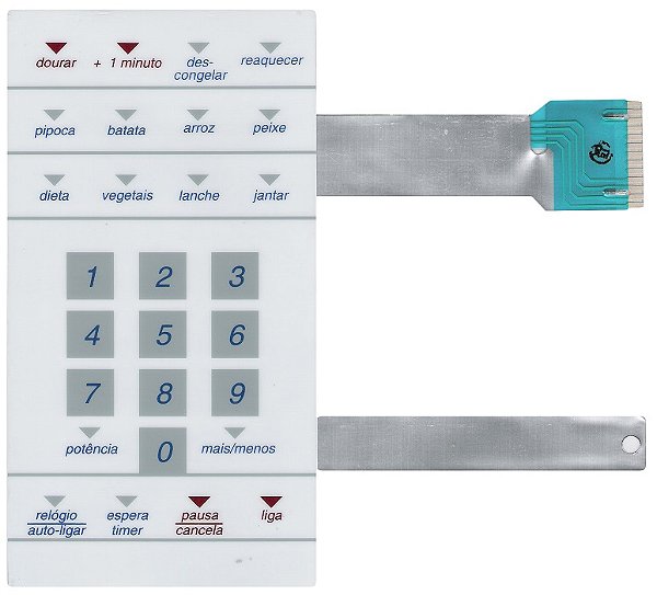 Membrana Teclado para Micro-ondas Compatível com Samsung MW 6900 MW 6950 com Dourar