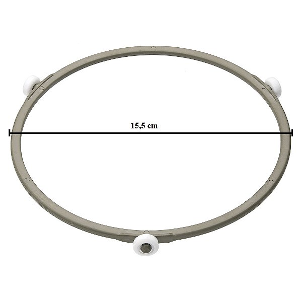 Rodizio Giratório para Prato de Micro-ondas Formato Redondo com diâmetro de 15,5cm