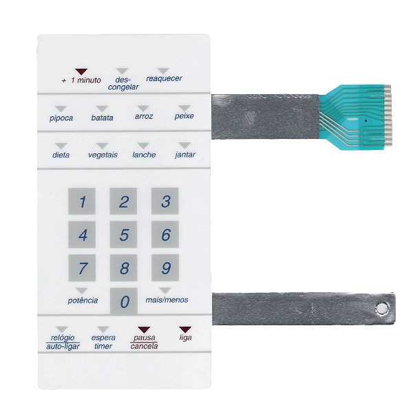 Membrana Teclado para Micro-ondas Compatível com Samsung MW 8700 / MW 8750 sem Dourar
