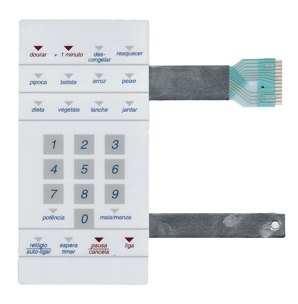 Membrana Teclado para Micro-ondas Compatível com Samsung MW 8900 / MW 8950 com Dourar