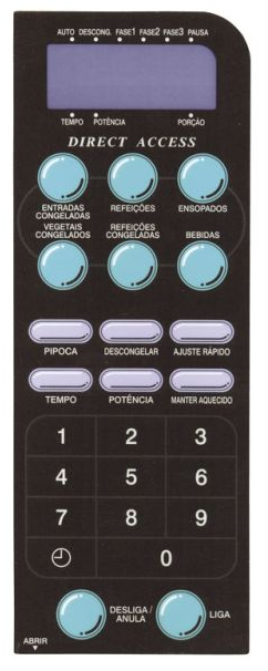 Membrana Teclado para Micro-ondas Compatível com Sanyo EM 801 TB