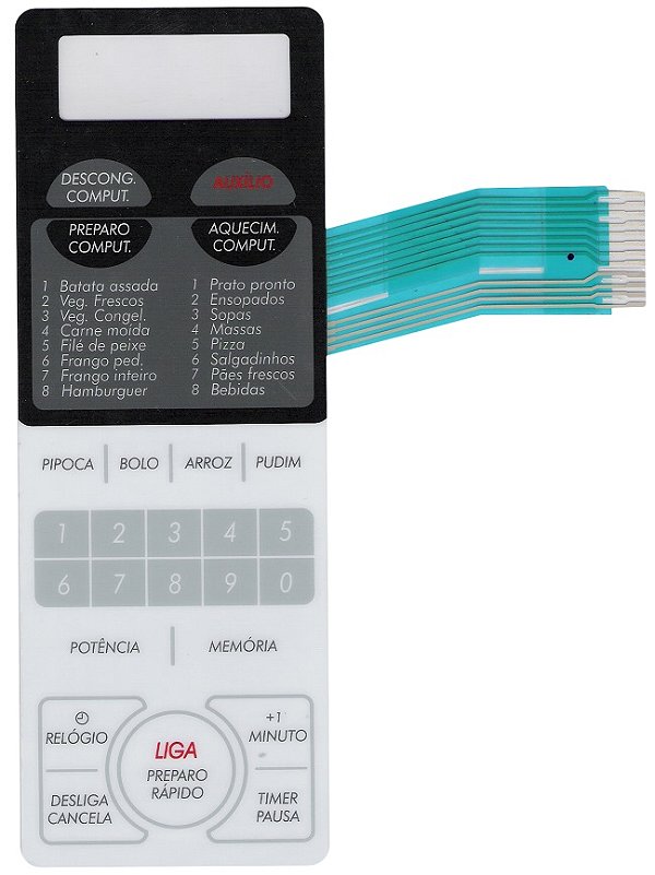 Membrana Teclado para Micro-ondas Compatível com Sharp RB 4A56 / RB 5A56