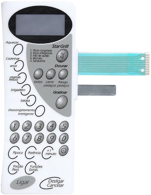 Membrana Teclado para Micro-ondas Compatível com Walita MW 03 / MW 02