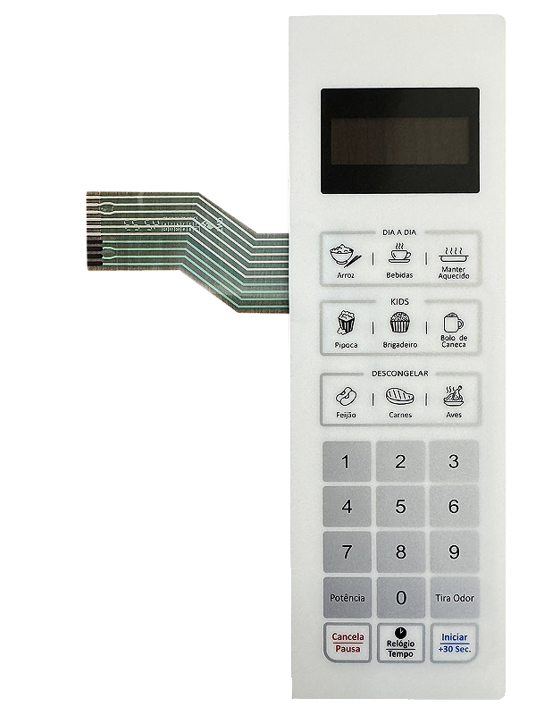 Membrana Teclado para Micro-ondas Compatível com Mondial MO-01-21